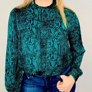 Who What Wear Snake-print Top